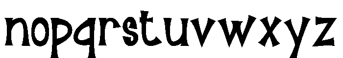 SCREAMY Regular Font LOWERCASE
