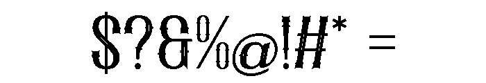 Scar Black Regular Font OTHER CHARS