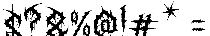 Scardoom Font OTHER CHARS