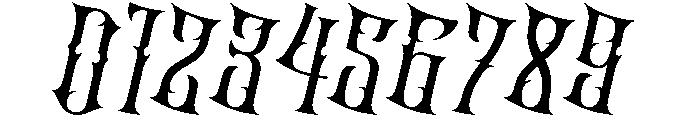 Scarnix Italic Font OTHER CHARS