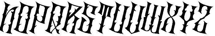 Scarnix Italic Font LOWERCASE