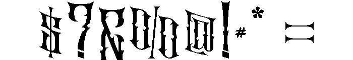 Scarnix Font OTHER CHARS
