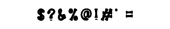 Scarry Horror Font OTHER CHARS