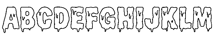 Scary Drip Outline FONT