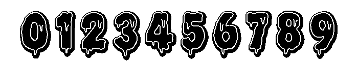 Scary Drip Shadow Font OTHER CHARS