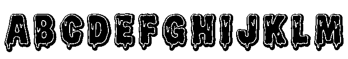 Scary Drip Shadow Font UPPERCASE