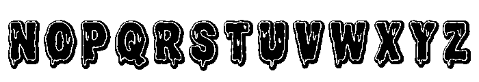 Scary Drip Shadow Font UPPERCASE