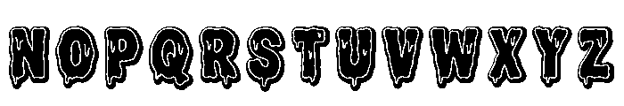 Scary Drip Shadow Font LOWERCASE