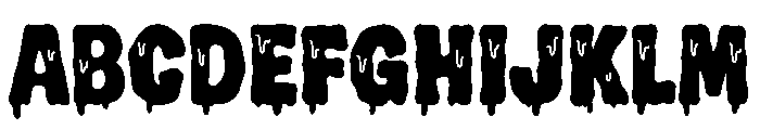 Scary Drip Font UPPERCASE