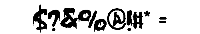 Scary Graffiti Font OTHER CHARS