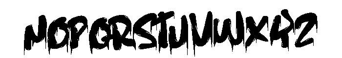 Scary Graffiti Font LOWERCASE