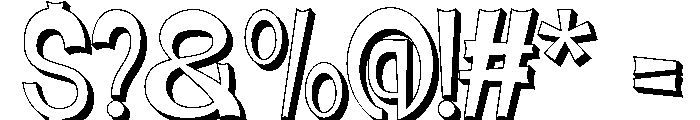 Scary Grave Extrude Font OTHER CHARS