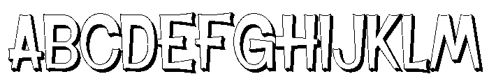 Scary Grave Extrude Font UPPERCASE