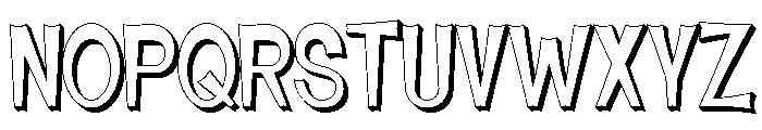Scary Grave Extrude Font UPPERCASE