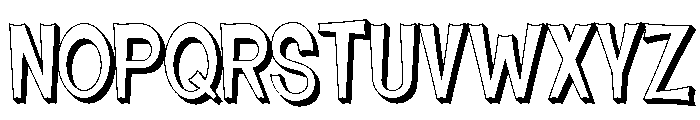 Scary Grave Extrude Font LOWERCASE