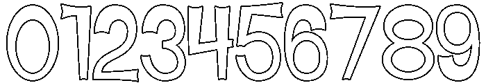 Scary Grave Outline Font OTHER CHARS