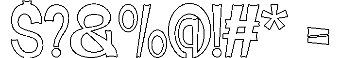 Scary Grave Outline Font OTHER CHARS