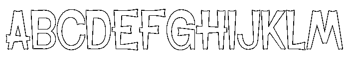 Scary Grave Outline Font UPPERCASE