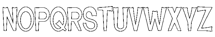 Scary Grave Outline Font UPPERCASE