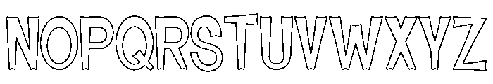 Scary Grave Outline Font LOWERCASE