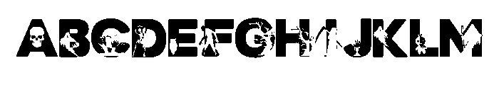 Scary Halloween Trio 2 Font UPPERCASE
