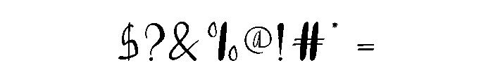 Scary Rough Font OTHER CHARS