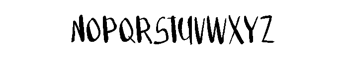 Scary Rough Font UPPERCASE