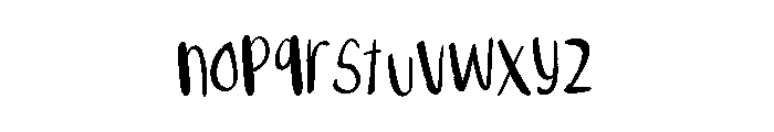 Scary Rough Font LOWERCASE