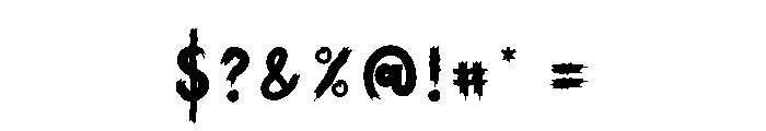 Scary Snowman Font OTHER CHARS