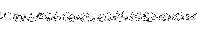 Scenic Doodle Elements Font UPPERCASE