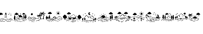 Scenic Doodle Elements Font LOWERCASE