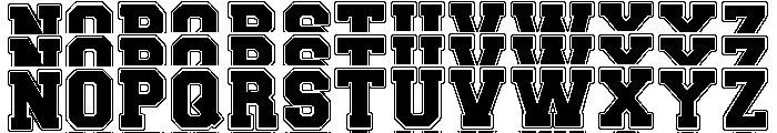 Scholar Varsity Stacked Font LOWERCASE