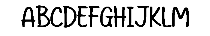 School Notes Regular Font UPPERCASE