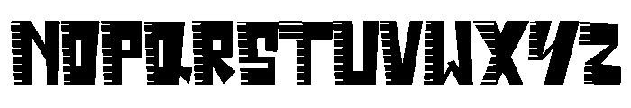 School Rulers Font LOWERCASE