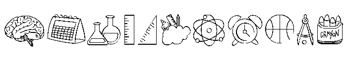 School Set Font OTHER CHARS