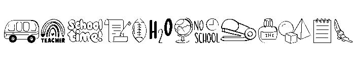School Set Font UPPERCASE