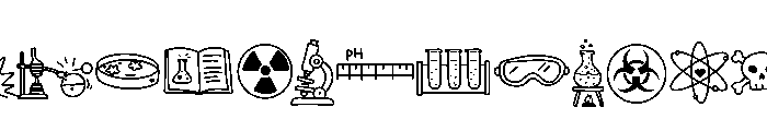 Science Lab Doodle Font LOWERCASE