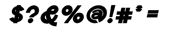Scramble Black Italic Font OTHER CHARS