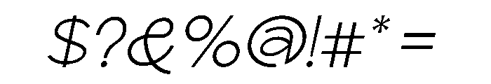 Scramble ExtraLight Italic Font OTHER CHARS
