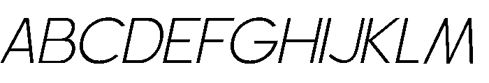 Scramble ExtraLight Italic Font UPPERCASE