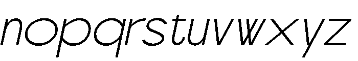 Scramble ExtraLight Italic Font LOWERCASE