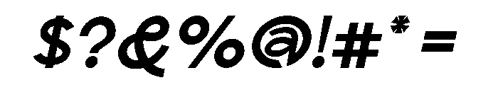 Scramble Medium Italic Font OTHER CHARS