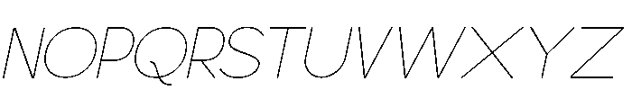 Scramble Thin Italic Font UPPERCASE