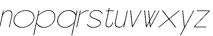 Scramble Thin Italic Font LOWERCASE