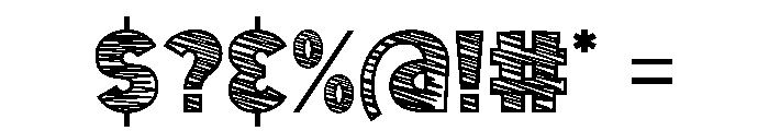 Scratch Crayon Font OTHER CHARS