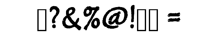 Scratch Spooky Regular Font OTHER CHARS