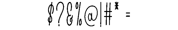 Script Autography Font OTHER CHARS