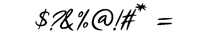 Script Njegrak Regular Font OTHER CHARS