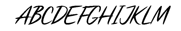 Script Njegrak Regular Font UPPERCASE