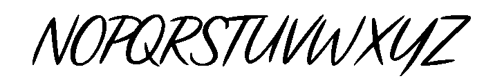 Script Njegrak Regular Font UPPERCASE